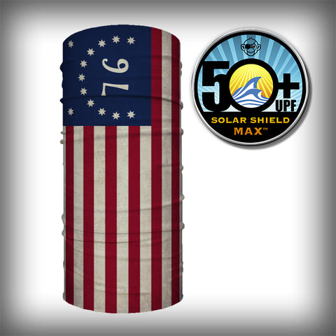 Monk Wrap Neck Gaiter - Face Mask - Bandana - Bennington Battle Flag
