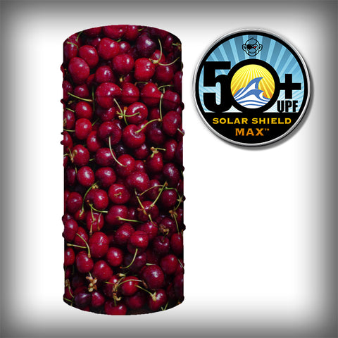 Monk Wrap Neck Gaiter - Face Mask - Bandana - Cherries