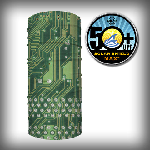 Monk Wrap Neck Gaiter - Face Mask - Bandana - Circuit Board