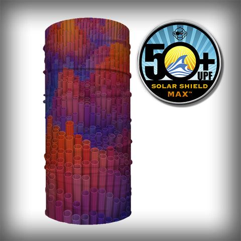 Monk Wrap Neck Gaiter - Face Mask - Bandana - Colorful Straws