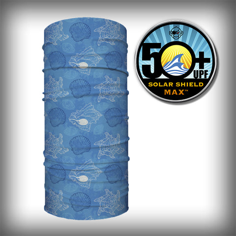 Monk Wrap Neck Gaiter - Face Mask - Bandana - Conch and Scallops