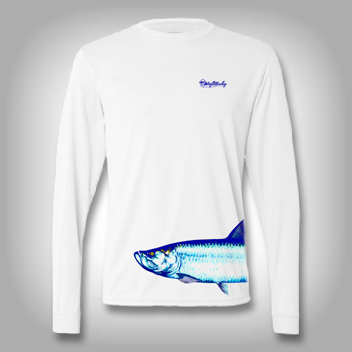 Fish Wrap Shirt - Tarpon - Performance Shirts - Fishing Shirt 2x - Large / White