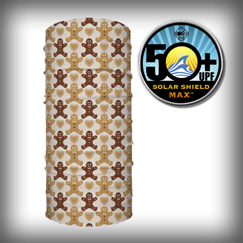 Monk Wrap Neck Gaiter - Face Mask - Bandana - Gingerbread Men