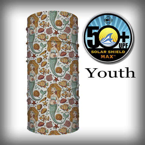 Monk Wrap Neck Gaiter - Face Mask - Bandana - YOUTH - Mermaids