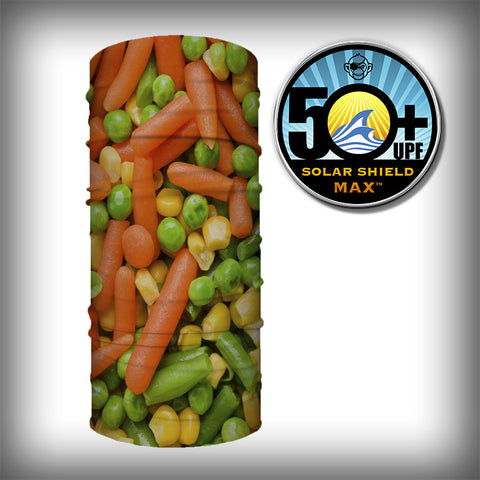 Monk Wrap Neck Gaiter - Face Mask - Bandana - Mixed Vegetables