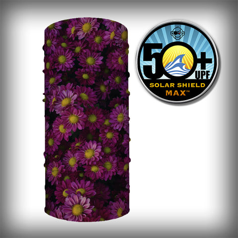 Monk Wrap Neck Gaiter - Face Mask - Bandana - Pink Flowers