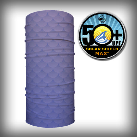 Monk Wrap Neck Gaiter - Face Mask - Bandana - Purple Scales