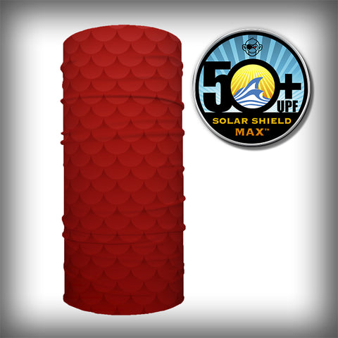 Monk Wrap Neck Gaiter - Face Mask - Bandana - Red Scales