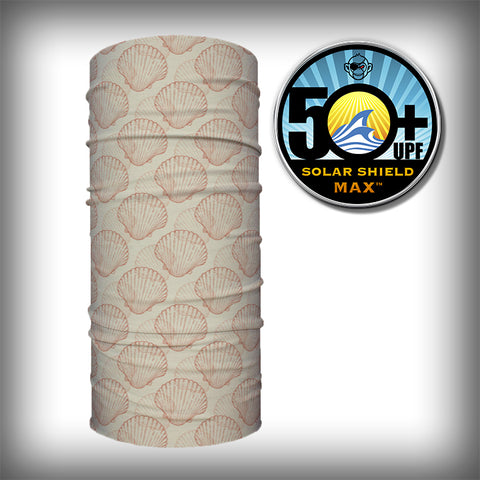 Monk Wrap Neck Gaiter - Face Mask - Bandana - Scallops