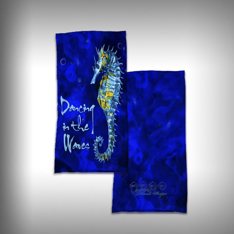 Monk Wrap Neck Gaiter - Face Shield - Bandana - Sea Horse - SurfmonkeyGear