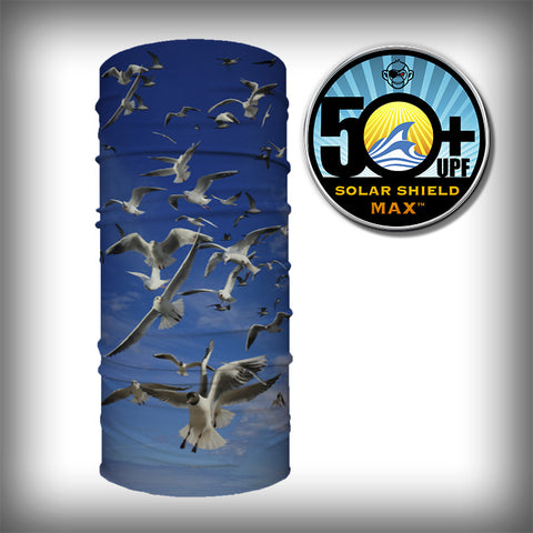 Monk Wrap Neck Gaiter - Face Mask - Bandana - Seagull Nightmare