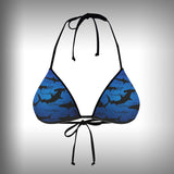 Monkinis™ Custom Full color Bikini - Shark Frenzy Top and Bottom - SurfmonkeyGear
 - 2