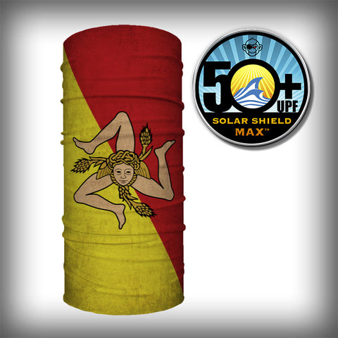 Monk Wrap Neck Gaiter - Face Mask - Bandana - Sicily Flag