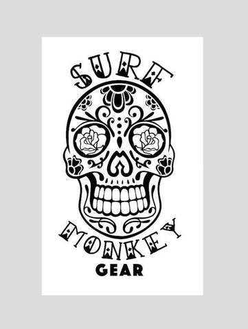 Sugar Skull Decal Sticker Outdoor Vinyl Surfmonkey - SurfmonkeyGear
