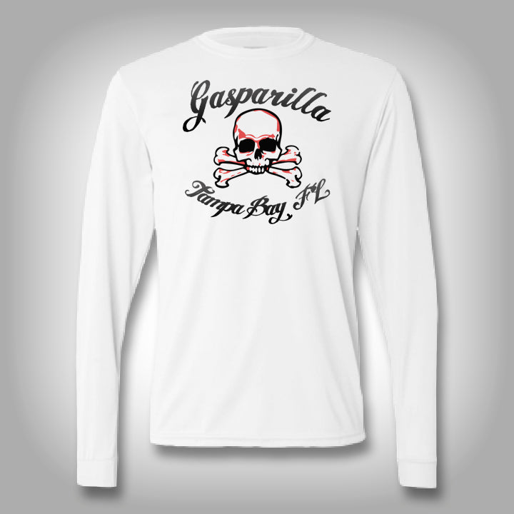 Gasparilla Skull - Performance Shirts - Fishing Shirt 2x - Large / White