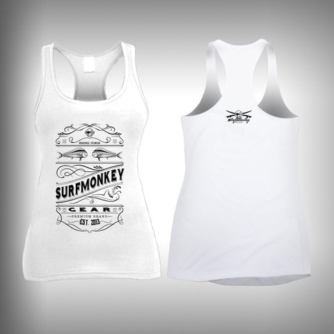 Retro Label Surfmonkey - Womens Tank Top - SurfmonkeyGear
 - 1