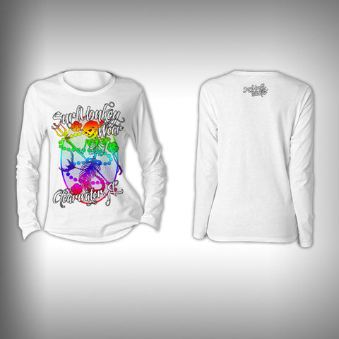 Bones Mermaid - Womens Performance Shirt - Fishing Shirt - SurfmonkeyGear
 - 1
