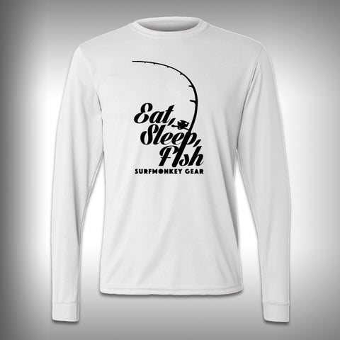 Eat Sleep Fish - Performance Shirt - Fishing Shirt - Decal Shirts