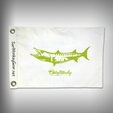 Fish Tournament Flag - Barracuda - Marine Grade - Boat Flag - SurfmonkeyGear