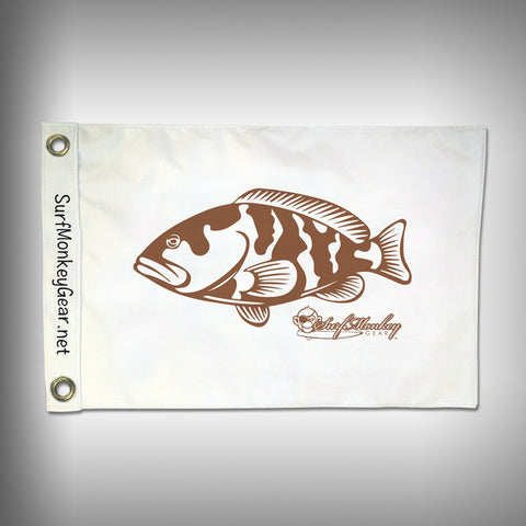 Fish Tournament Flag - Grouper - Marine Grade - Boat Flag - SurfmonkeyGear