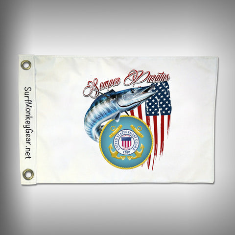 Custom Fishing Coast Guard Flag - Marine Grade - Boat Flag - SurfmonkeyGear