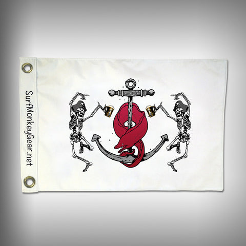 Drunken Pirate Skulls Flag - Marine Grade - Boat Flag - SurfmonkeyGear