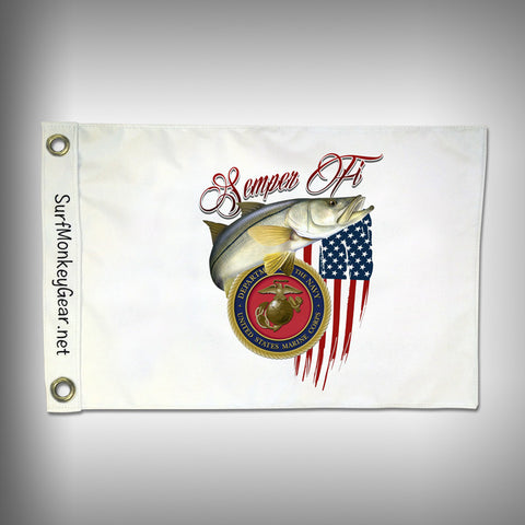 Custom Fishing Marines Flag - Marine Grade - Boat Flag - SurfmonkeyGear
