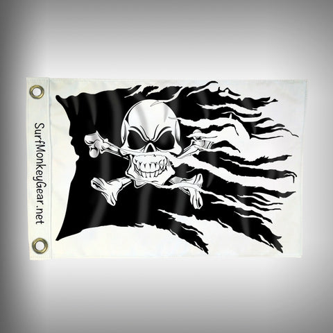 Shredded Jolly Rogers Flag - Marine Flag - Boat Flag