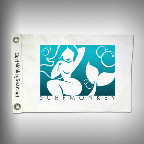 Custom Mermaid Flag - Marine Grade - Boat Flag - SurfmonkeyGear
