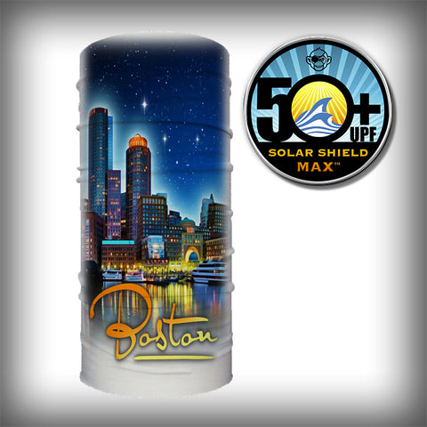 Monk Wrap Neck Gaiter - Face Mask - Bandana - Boston Cityscape