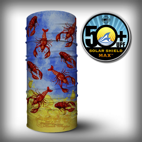 Monk Wrap Neck Gaiter - Face Mask - Bandana - Lobster and Butter