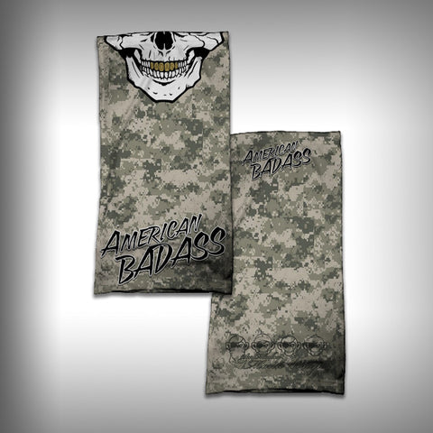 Monk Wrap Neck Gaiter - Face Shield - Bandana - Skull Badass - SurfmonkeyGear