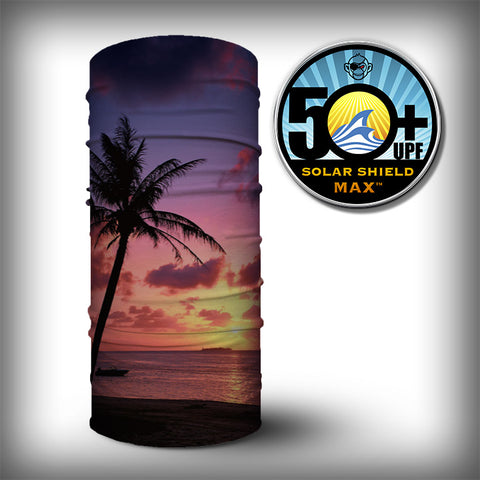 Monk Wrap Neck Gaiter / Face Mask - Beach Sunset