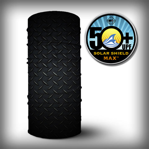 Monk Wrap Neck Gaiter - Face Mask - Bandana - Black Diamond Plate