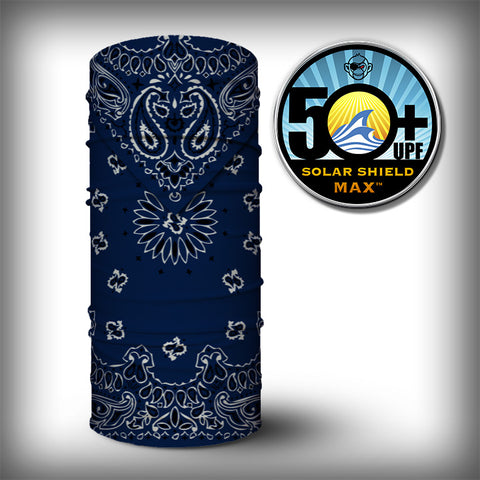 Monk Wrap Neck Gaiter / Face Mask - Bandana Blue