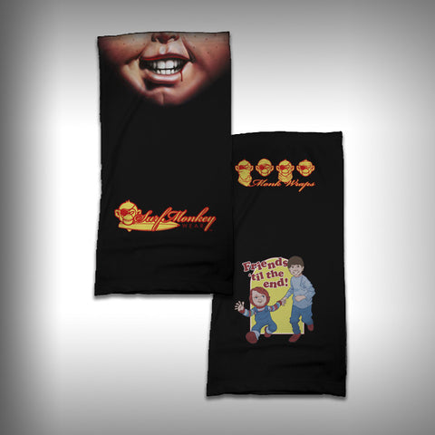 Monk Wrap Neck Gaiter / Face Shield - Killer Doll - SurfmonkeyGear