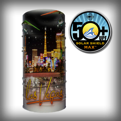 Monk Wrap Neck Gaiter - Face Mask - Bandana - Las Vegas Cityscape