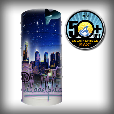 Monk Wrap Neck Gaiter - Face Mask - Bandana - Philadelphia Cityscape