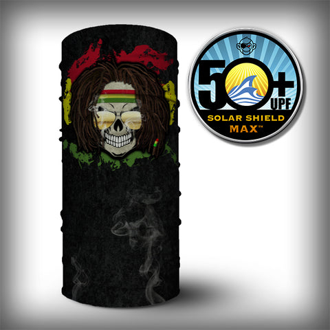 Monk Wrap Neck Gaiter - Face Mask - Bandana - Rasta Skull