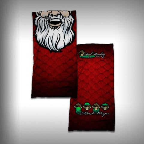 Monk Wrap Neck Gaiter / Face Shield - Santa - SurfmonkeyGear
