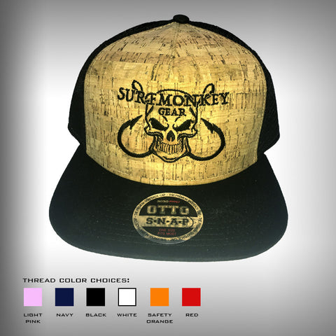 Cork Crown Trucker Cap Trucker Hat - SurfMonkey Skull & Hook - SurfmonkeyGear
