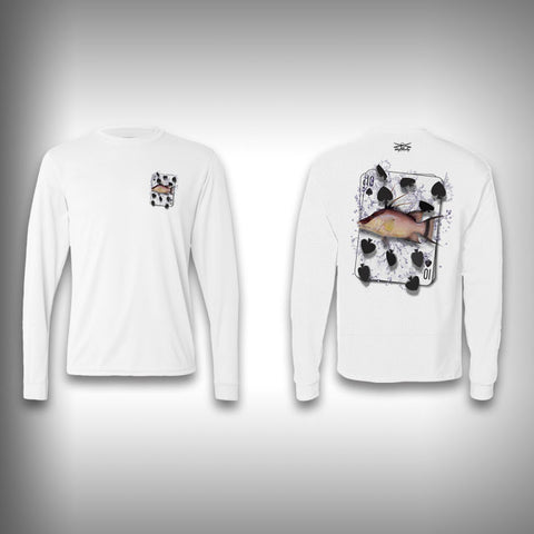Ten of Spades Hogfish - Poker - Solar Performance Long Sleeve Shirts - Fishing Shirt - SurfmonkeyGear