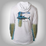 Surfmonkey Gear Fish Headzies™ Performance Solar Hoodie Shirt - Bluefin Tuna