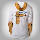 Surfmonkey Gear Fish Headzies™ Performance Solar Hoodie Shirt - Red Fish