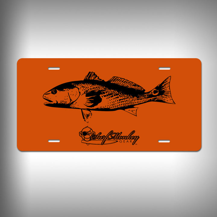 Red Fish Custom License Plate / Vanity Plate with Custom Text and Grap –  SurfmonkeyGear