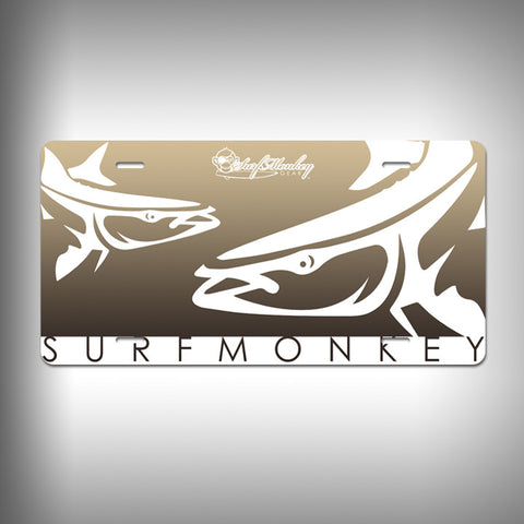 Cobia Custom License Plate / Vanity Plate with Custom Text and Graphics Aluminum - SurfmonkeyGear
