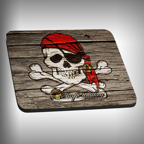 Wooden Pirate Mouse Pad with Custom Graphics - SurfmonkeyGear
