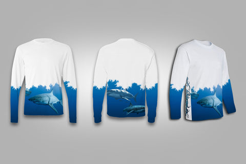 Shark Wraparounds Shirt -  SurfMonkey - Performance Shirts - Fishing Shirt - SurfmonkeyGear