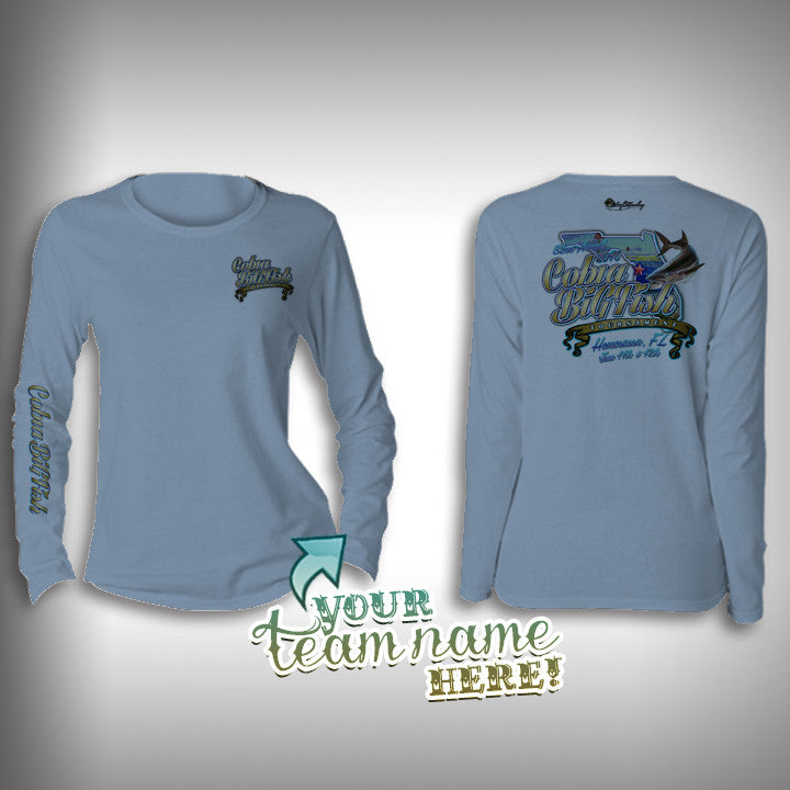 Cobia Big Fish Tournament Team Shirt Womens - SurfMonkey - Performance  Shirts - Fishing Shirt