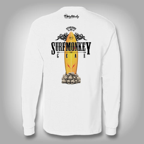 Skull Tribal Board - Performance Shirts - Fishing Shirt - Surfing Shirt
